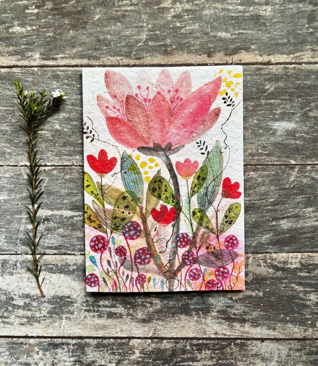 Plantable  Seed Paper Birthday Card, Blank Inside