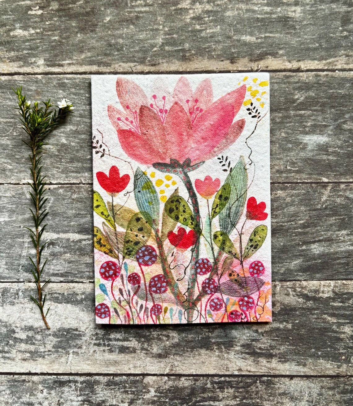 Plantable  Seed Paper Birthday Card, Blank Inside