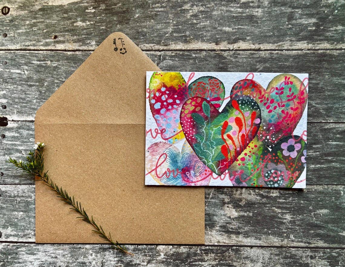 Plantable Seed Paper Love Card, Blank Inside