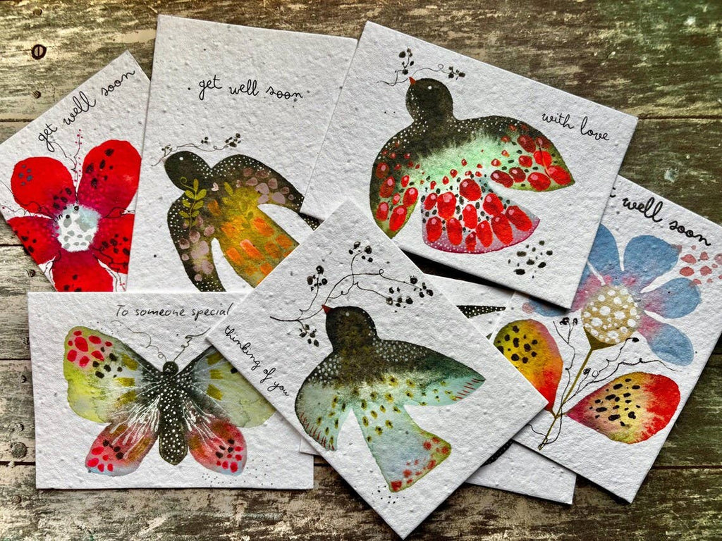 Plantable Seed Paper Birthday Card, Blank Inside