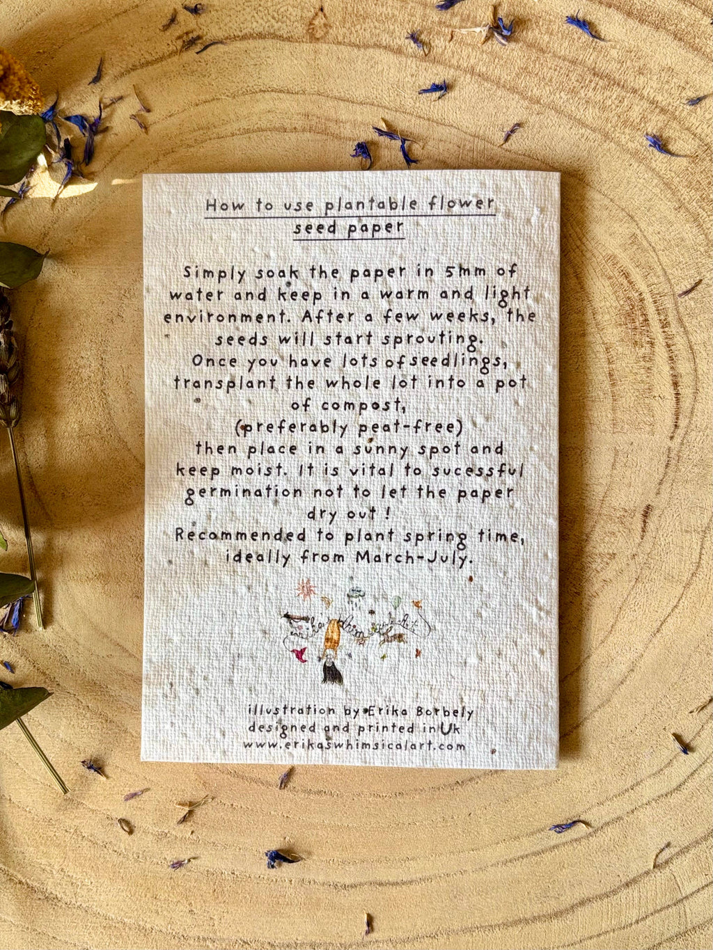 Plantable  Seed Paper Sister Birthday Card
