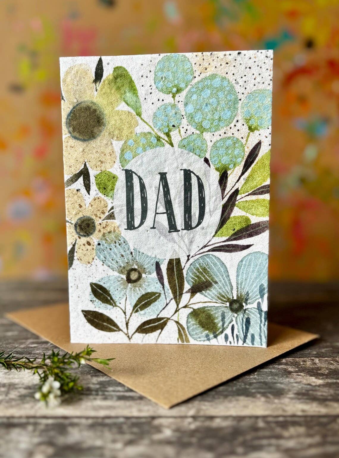 Plantable  Seed Paper Dad Birthday Card, Blank Inside