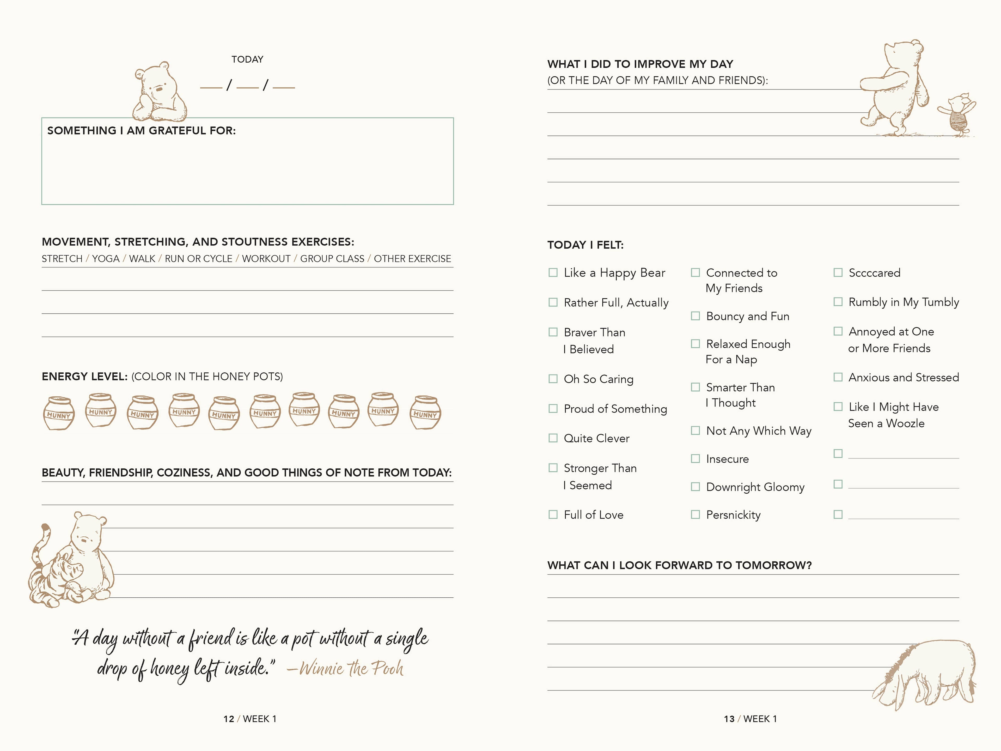 The Wisdom of Pooh: Winnie the Pooh Gratitude Journal