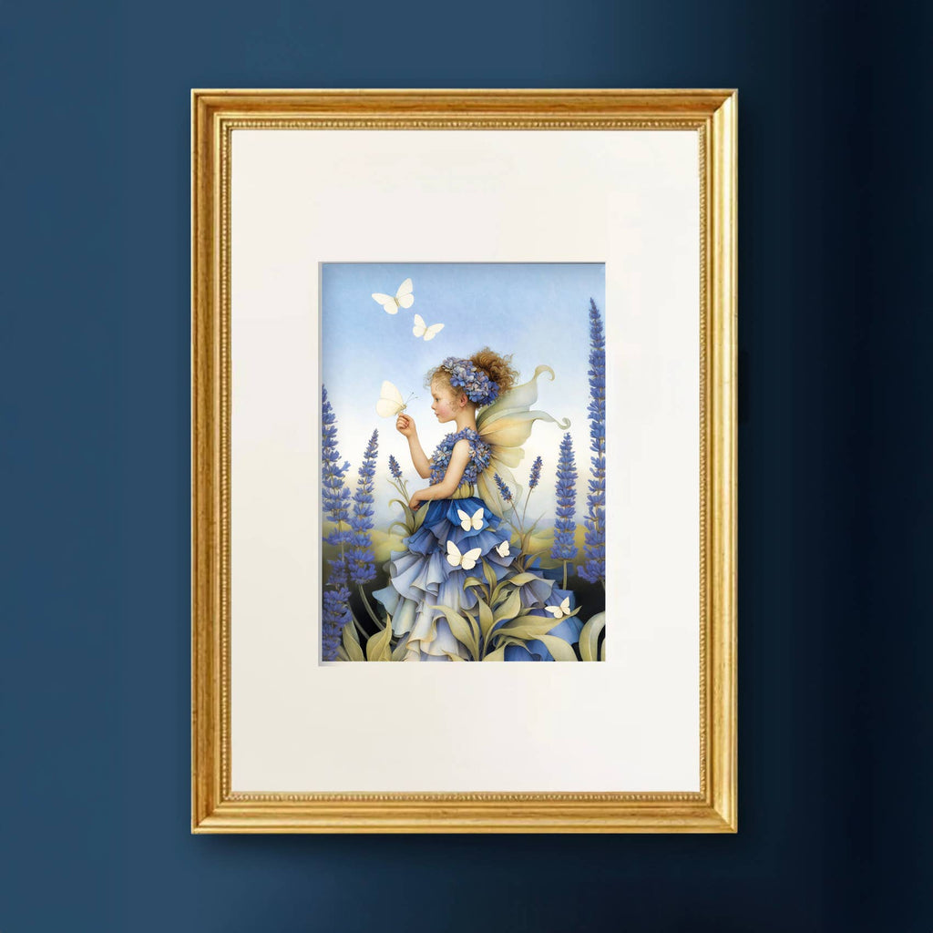 Art Print in A4 Mount - Flower Fairies - Lavender