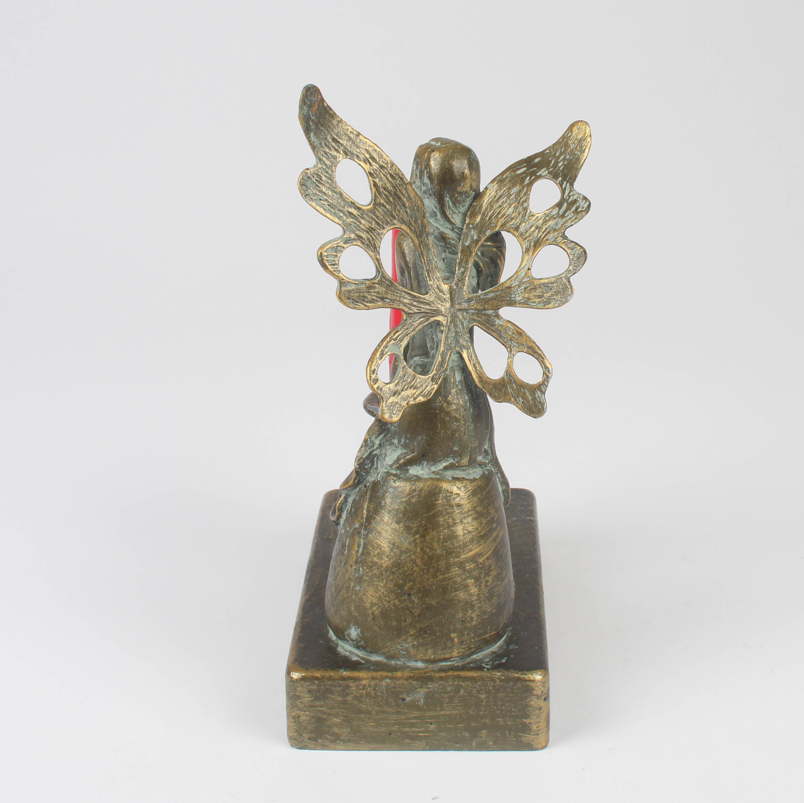 Antique Gold Fairy Figurine Candle Holder Ornament Base