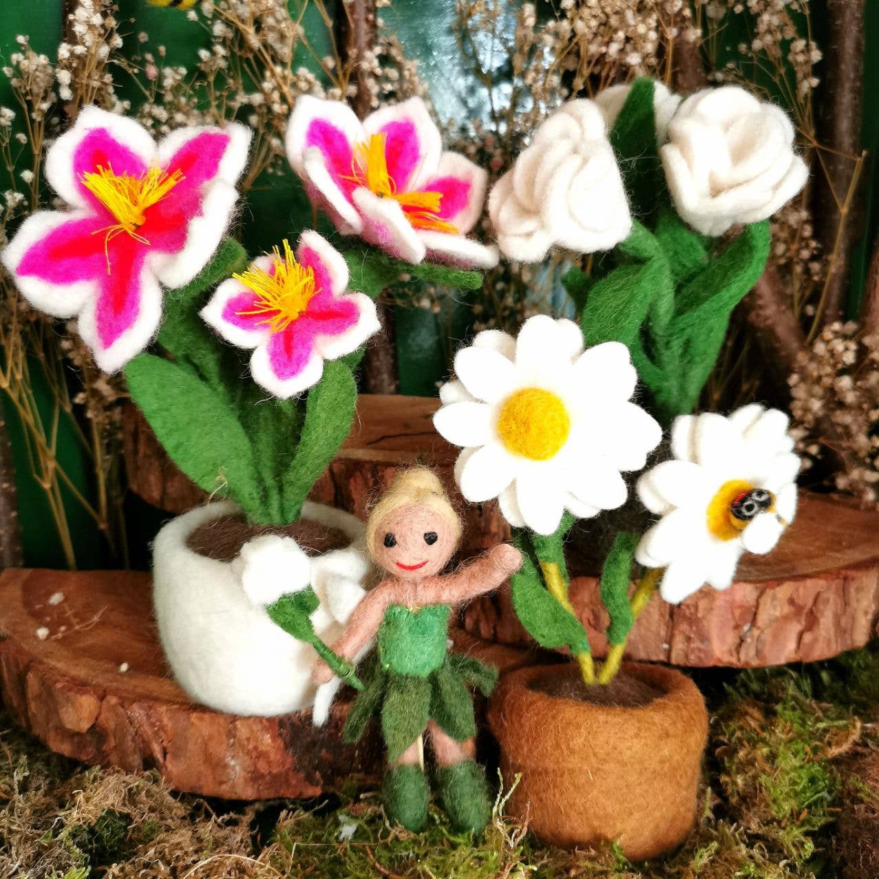 Handmade Felt Trixy the Garden Fairy Decoration