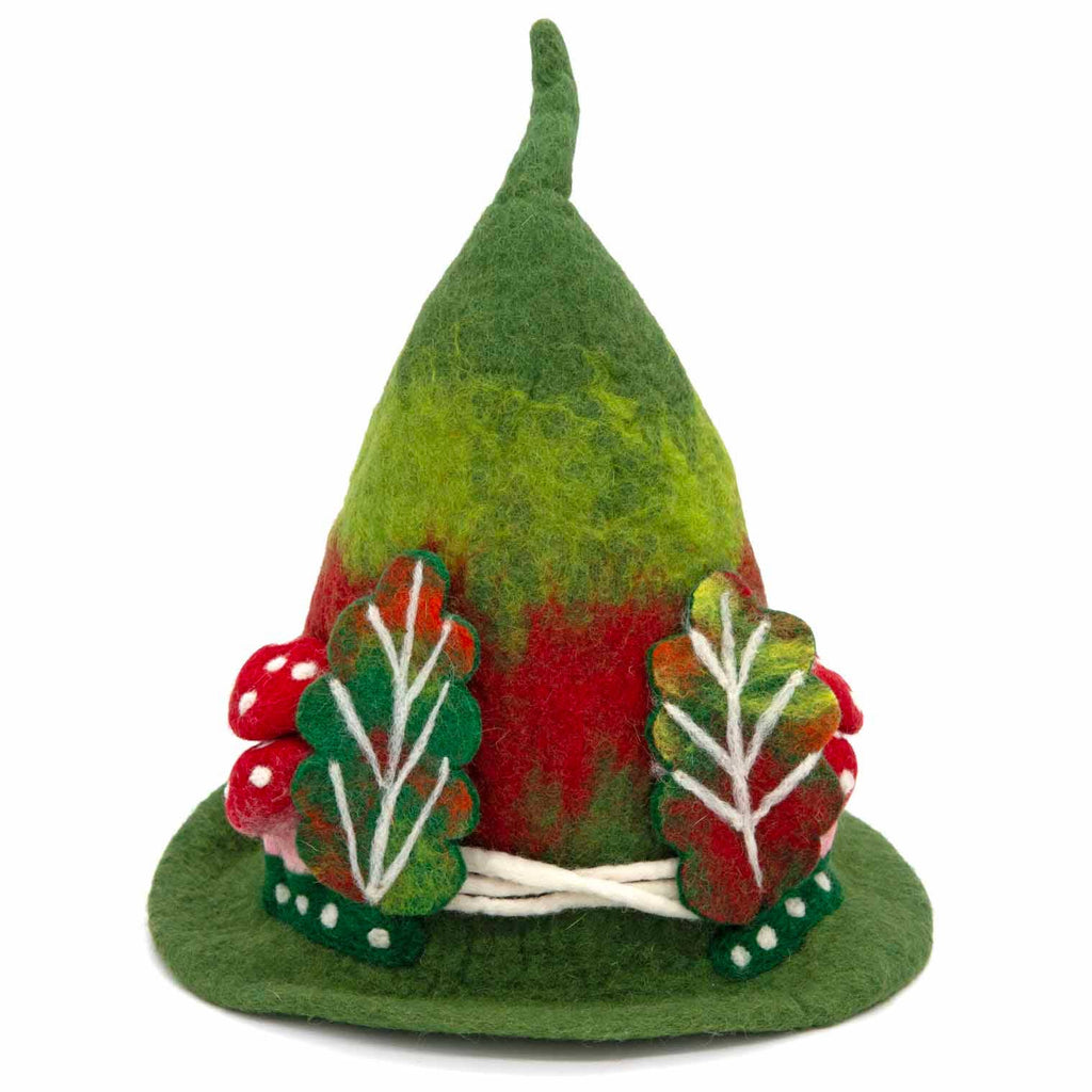 Woodland Witch Felt Hat: Green