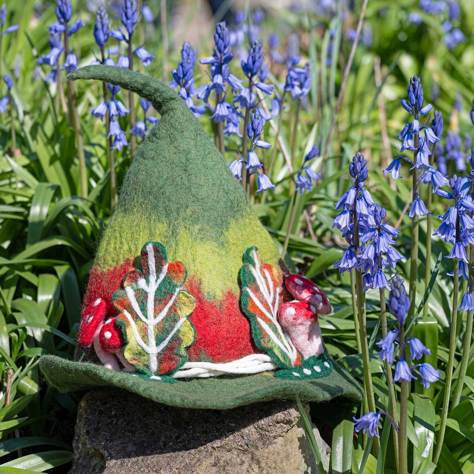 Woodland Witch Felt Hat: Green