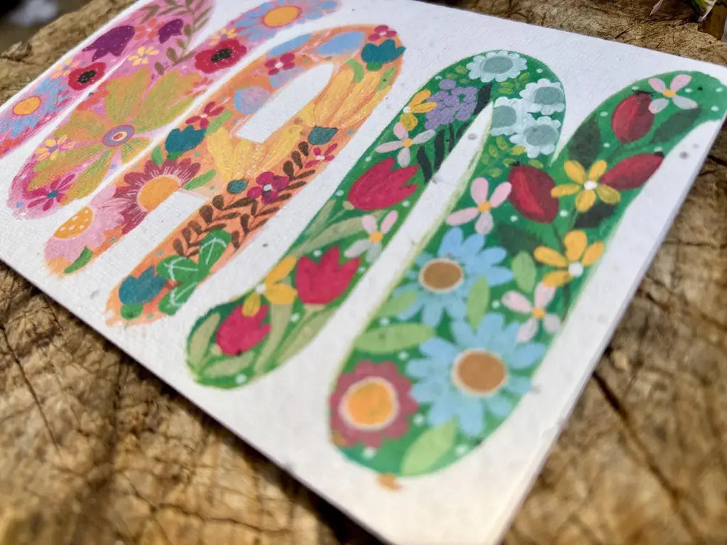 Plantable  Seed Paper Nan Birthday Card, Blank Inside,
