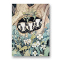 Cute Badgers in Woodland Greeting Card with Envelope
