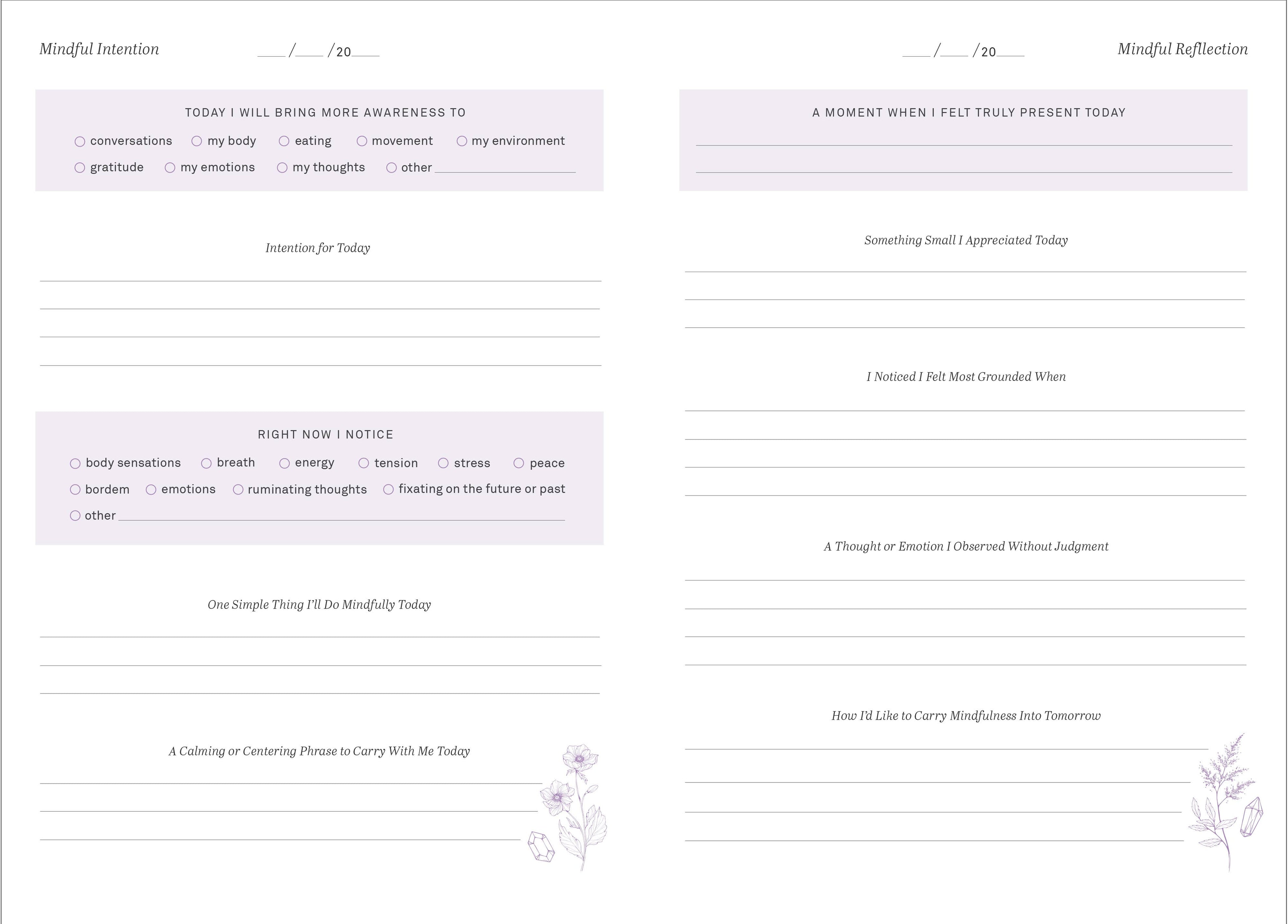 Mindfulness: A Five-Minute Guided Journal