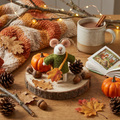 Handmade Felt George the Mouse Hanging Autumnal Decoration